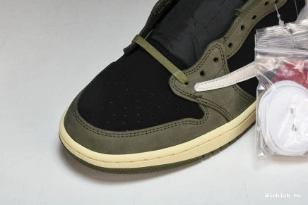 Air Travis 1 Low x OLIVE BLACK OG Scott Jordan 0707